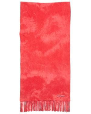 Acne Studios Tie-Dye Logo Patch Scarf - Red