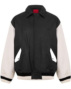 BOSS Minimalist Bomber Jacket - Black