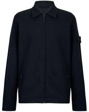 Stone Island Zipper Cardigan - Blue
