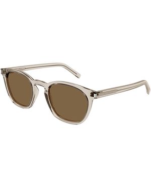Saint Laurent Logo Framed Sunglasses - White