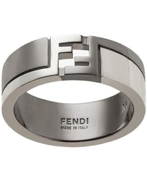 Fendi Ff Cube Ring - White