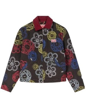 KENZO X Futura 2000 Embroidered Zip-Up Utility Jacket - Multicolour
