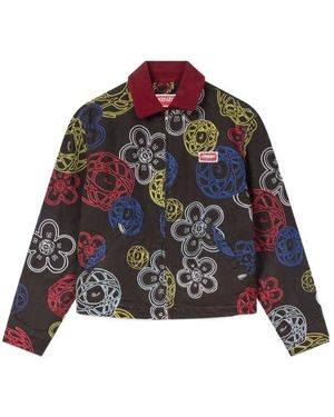 KENZO X Futura 2000' Embroidered Zip-Up Utility Jacket - Multicolor