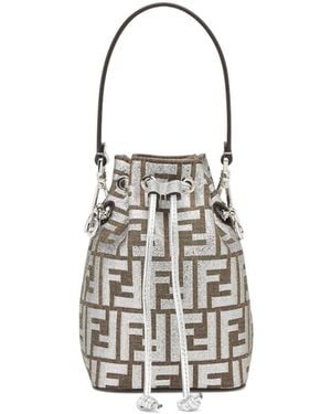 Fendi Mon Tresor Logo Detailed Mini Bag - White