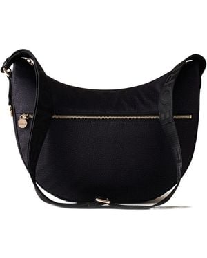 Borbonese Zipped Medium Shoulder Bag - Black