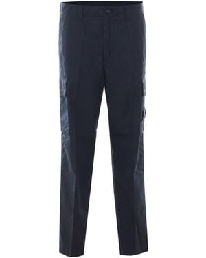 Stone Island Casual Pants With Belt Loops - Blue