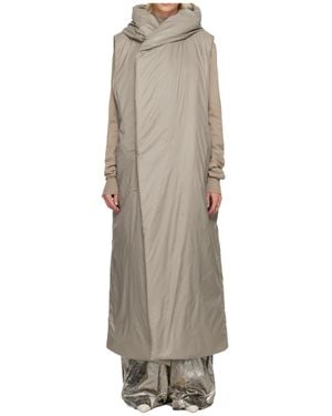 Rick Owens Hooded Coat - Natural