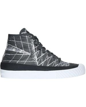 Stone Island Abstract-Print High-Top Trainers - Multicolour