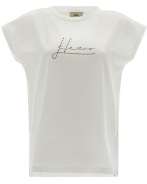 Herno Embellished Crewneck T-Shirt - White
