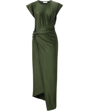 Rabanne Draped Long Dress - Green