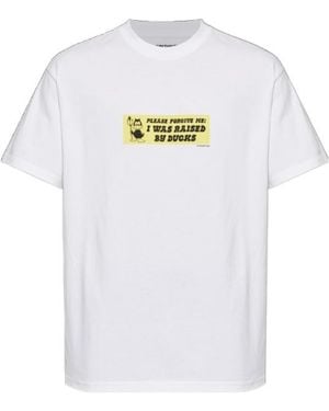 Carhartt Wip Bumper Stickers Graphic T-Shirt - White