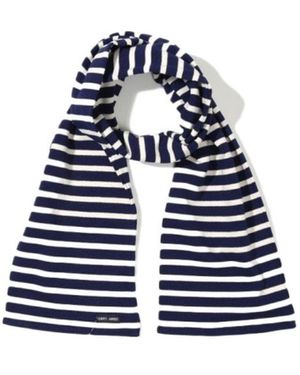 Saint James Horizontal Striped Scarf - Blue