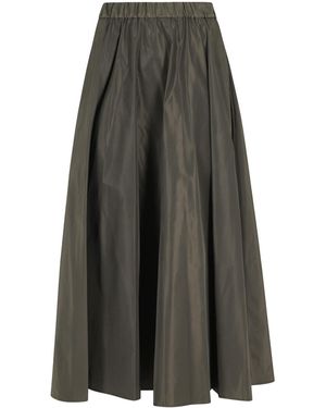 Aspesi Pleated Detail Midi Skirt - Gray