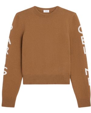 Celine Crewneck Jumper - Brown