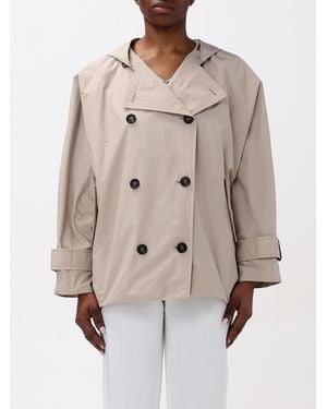 Brunello Cucinelli Techno Cotton Caban With Precious Detail - Natural