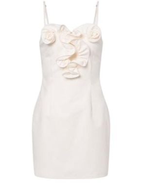 Magda Butrym Floral-Appliqué Cotton Minidress - White