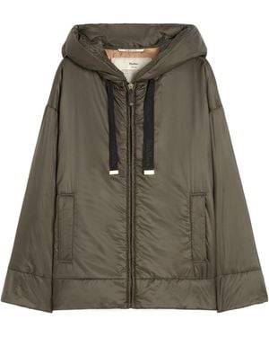 Max Mara The Cube Daria Zip-Up Hooded Jacket - Green