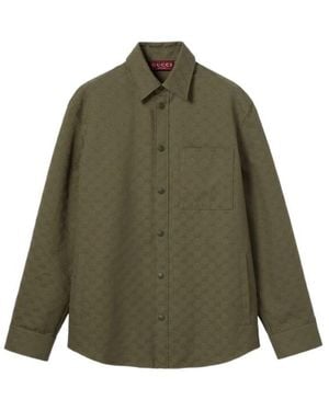Gucci Gg Canvas Shirt - Green