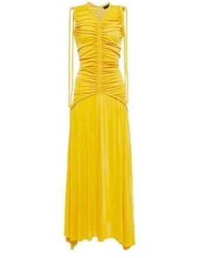 Proenza Schouler Ruched Jersey Maxi Dress - Yellow