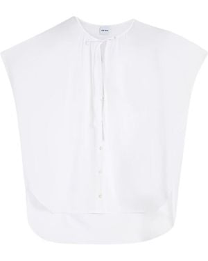 Aspesi Tie-Front Fabric Cover-Up - White