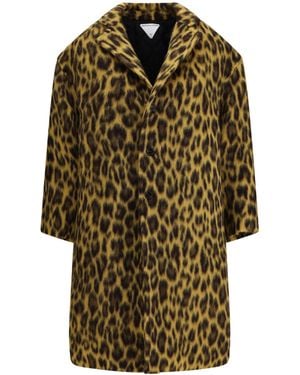 Bottega Veneta Brushed Leopard Coat - Multicolour