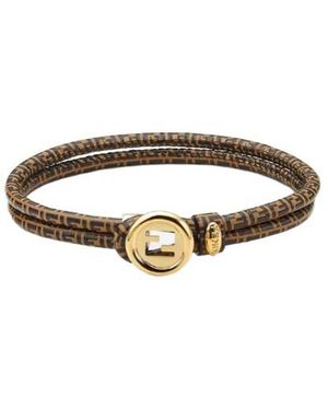 Fendi Logo Charm Wrap Bracelet - White