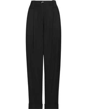 Ganni Solid Colour Tapered Dress Trousers - Black