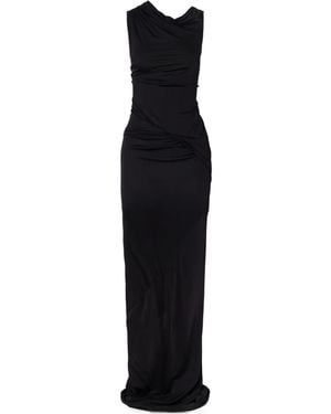 Rick Owens Shailee Draped Jersey Gown - Black