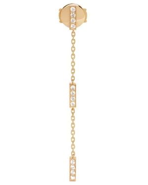 Celine Line Triple Earring - White