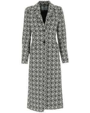 Marine Serre Long-Sleeved Coat - Grey
