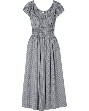 Doen Quinley Pleated Midi Dress - Gray