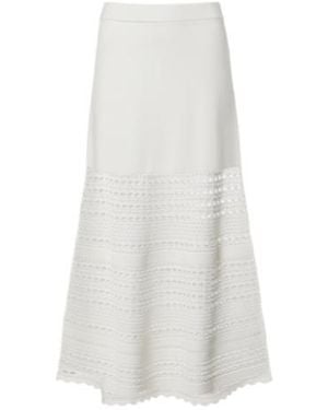 Jonathan Simkhai Westly Open-Knit Midi Skirt - White