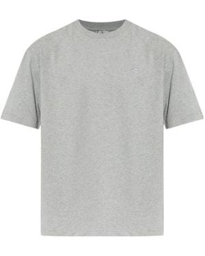 Etro Logo Embroidered T-Shirt - Gray