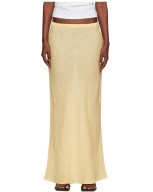 Baserange Elastic Waist Skirt - Natural