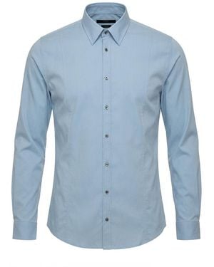 Gucci Button-Down Long-Sleeved Shirt - Blue