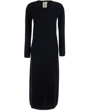 Semicouture Round-Neck Dress - Black