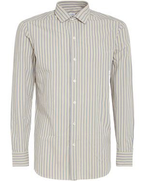 Salvatore Piccolo Striped Long-Sleeved Shirt - White