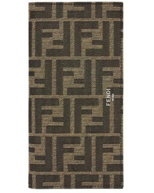 Fendi Ff Jacquard Bi-Fold Wallet - Green