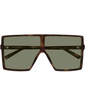 Saint Laurent Eyewear Oversized Frame Sunglasses - Green