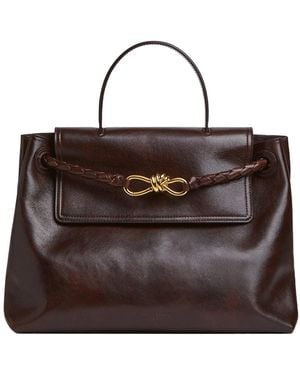Bottega Veneta Signature Knot Detail Ciao Ciao Bag - Brown