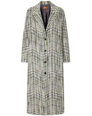 Missoni Striped Wool Coat - Gray