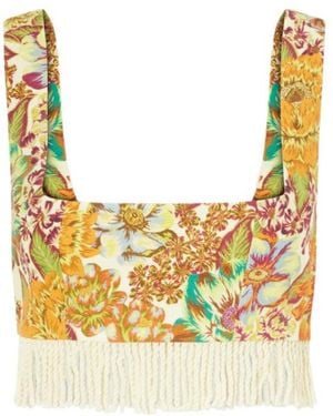 ALÉMAIS Lana Floral-Print Top - Yellow