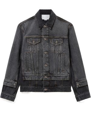 Stella McCartney Tonal Paneled Denim Jacket - Gray