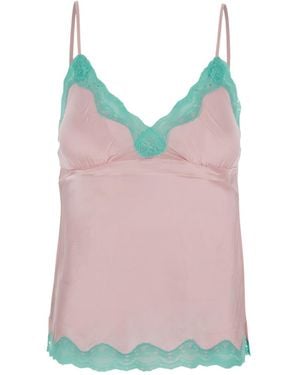 Gold Hawk Sleeveless Vest - Pink