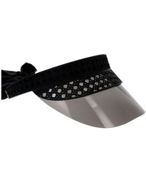Dior Eyewear Very V1U Bow-Detailed Visors - White