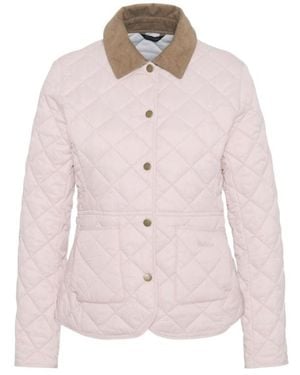 Barbour Deveron Quilted Collar Jacket - Pink