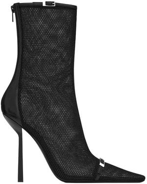 Saint Laurent Oxalis Pointed Toe Boots - Black