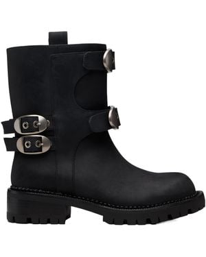 Marc Jacobs Pin Buckle Ankle Boots - Black