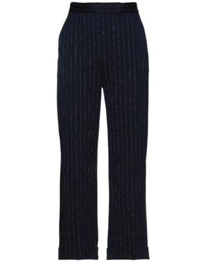 Max Mara Striped Casual Pants - Blue