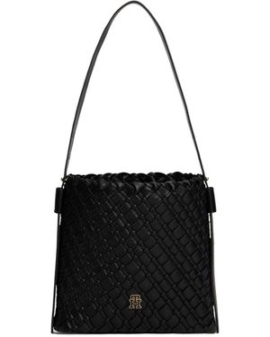 Tommy Hilfiger Solid Colour Shoulder Bag - Black